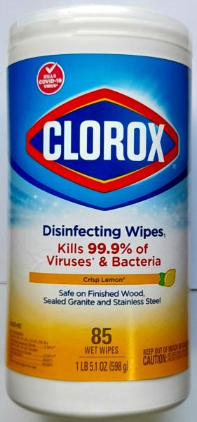 CLOROX Disinfecting Wipes 3-in-1 'Crisp Lemon' Desinfektionstücher 85 St